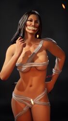 1female 1girls 1woman 3d black_hair female female_focus female_only haviksluz mileena mortal_kombat mortal_kombat_1_(2023) netherrealm_studios outworld outworlder red_eyes