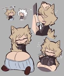!! .flow 2futas =_= animal_ears ass blonde_hair boner bottom_heavy bottomless breasts cat_ears cat_tail chibi clothed clothing cum cum_in_mouth duo english_text erection fully_clothed futa_on_futa futa_only futanari futanari/futanari grey_background heart huge_ass huge_breasts huge_butt huge_cock humanoid humanoid_penis kemonomimi large_breasts light-skinned_futanari light_skin meatoids mob_face mostly_clothed multiple_views navel paizuri paizuri_under_clothes partially_clothed penis plaid_sweater purple_shirt purple_sweater red_footwear sabitsuki sex short_hair simple_background skirt_down sleeveless_shirt sweater tail tail_wagging text urotsuki white_hair white_skirt wolf_ears wolf_tail yume_2kki yume_nikki_fangame