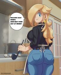 ass female female_only lueduar lueduartv mario_(series) nintendo princess_rosalina sideboob solo super_mario_galaxy tagme