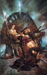 amazon beheaded beheading blood death male_death sword white_bikini