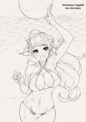 ale_(ale_halexxx) animated beach beach_ball bikini pyrrha_nikos rwby segal03 tagme video