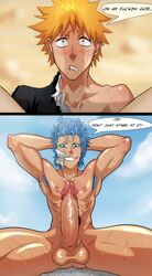 anma big_penis bleach grimmjow_jaegerjaquez ichigo_kurosaki male multiple_males penis yaoi