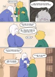 alphys bbw big_breasts comic comic_page deltarune furry milf thenewpassion toriel undertale undertale_(series)