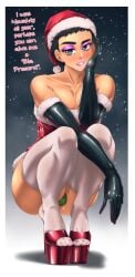 christmas curvy curvy_body curvy_figure cute_male femboy feminine_male gay high_heels male male_focus male_only oc platform_heels suiren_ciao tagme text thick_thighs wide_hips yaoi