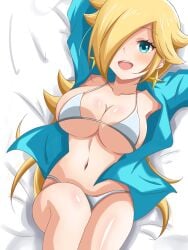 blonde_hair breasts female female_only looking_at_viewer mario_(series) nintendo open_mouth princess_rosalina solo super_mario_galaxy yassrosalina