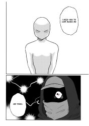 2boys 2koma asking_for_sex cap comic english_text face_mask faceless_male featureless funny hoodie human humanoid male male_only monsterxmediator nauseaxe_404 non-human one_eye_visible shadow_over_eyes shitpost shocked_expression size_difference surprised text_bubble yobon