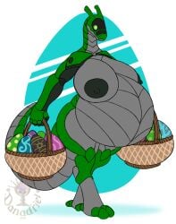 absurd_res anthro areolae basket belly big_belly big_breasts breasts container danilo_correa egg female hi_res huge_belly huge_breasts hyper hyper_belly hyper_pregnancy machine nipples pregnant pregnant_anthro pregnant_female robot solo synth_(vader-san) tail thick_thighs