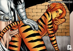 faceless_male feline female leandro_comics marvel moon_knight sex tiger tigra