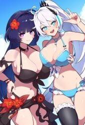 ai_generated bikini boris_(noborhys)_(style) hair honkai_impact_3rd kiana_kaslana long raiden_mei reza3344