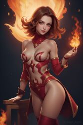 ai_generated angel_light angel_light_(artist) dota_2 fire lina red_hair