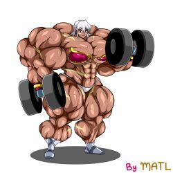 abs biceps female hair matl maybe_breasts muscles muscular muscular_arms muscular_female muscular_legs muscular_thighs pecs