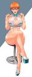 1boy abs bimbo bleach crossdressing earrings femboy gay high_heels ichigo_kurosaki lipstick makeup male male_only massive_pecs muscles muscular muscular_male painted_nails painted_toenails perfect_legs platform_heels sissy sitting solo suiren_ciao tagme thick_legs thick_thighs