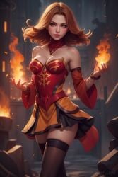 ai_generated angel_light angel_light_(artist) dota_2 fire lina red_hair