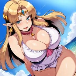 1girls ai_generated alternate_breast_size big_breasts breasts busty castle12 curvaceous curvy curvy_body curvy_female curvy_figure female huge_breasts large_breasts nipples one-piece_swimsuit princess_zelda sweat sweating sweaty sweaty_body sweaty_breasts the_legend_of_zelda thick_thighs thighs venus_body zelda_(a_link_between_worlds) zelda_(a_link_to_the_past)