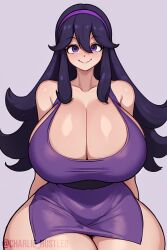 ai_generated charlie_hustle curvy dress hex_maniac huge_breasts pokemon thick_thighs tight_clothing wide_hips