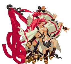 animated baiken bondage breasts cum cum_in_pussy cum_inside cum_on_body cum_on_breasts cum_on_upper_body female fundoshi fundoshi_aside guilty_gear kuromaru_(mugen) long_hair lowres monster paizuri panties panties_aside penetration penis pixel_art rape red_hair sandals transparent_background undressing vaginal_penetration