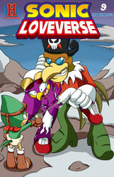 anthro archie_comics areolae artist_name avian battle_kukku_xvi beak bird blue_eyes breasts brown_gloves clothing cover cover_page forced_nudity gloves great_battle_kukku green_skin hedgehoglove imminent_rape laser leg_grab leg_lift legs legs_up medium_breasts mountain navel nipples open_mouth pirate pirate_hat purple_skin pussy red_eyes ripped_clothing sega shoes sonic_(series) sonic_loveverse sonic_riders sonic_universe speedy spread_legs spreading standing surprised swallow swallow_(bird) tail tails_adventure thighhighs thighs tongue wave_the_swallow white_gloves