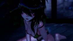 3d blurred_background blurry_background female female_only freckles freckles_on_chest freckles_on_shoulders freckles_on_thighs sayamelon solo tagme unity_(engine) vrchat vrchat_avatar vrchat_media vrchat_model white_sclera