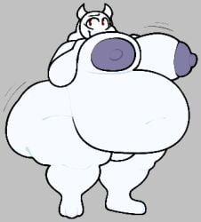 1furry bbw big_breasts breasts chip_at_night cleavage female female_only furry furry_female furry_only huge_breasts milf nipples overweight thick_thighs toriel undertale wide_hips