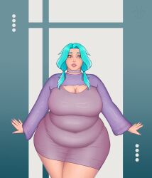 bbw big_belly big_breasts breasts fat fat_butt female heavy_breasts huge_belly huge_breasts kekspflaumchen large_breasts obese_female ssbbw thick_hips thick_thighs thight_clothing turra_dohrnia wide_hips