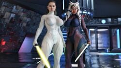 2girls 3d 3d_(artwork) 3d_render ahsoka_tano alien alien_girl alien_humanoid alternate_version_available big_ass big_breasts bodysuit celebrity cga3d child_bearing_hips clothed clothed_female clothing colored_skin curvaceous curvaceous_female curvaceous_figure curves curvy curvy_body curvy_female curvy_figure curvy_hips curvy_thighs daisy_ridley detailed_background disney erotichris female female_focus female_only fit fit_female front_view fully_clothed holding_object holding_weapon hourglass_figure huge_ass huge_breasts humanoid large_ass large_breasts light-skinned_female light_skin looking_at_viewer multiple_girls pale-skinned_female pale_skin patreon_logo photorealistic realistic rey see-through see-through_clothing skin_tight skindentation skinsuit standing star_wars thick_thighs tied_hair togruta toned toned_body toned_female watermark weapon wide_hips