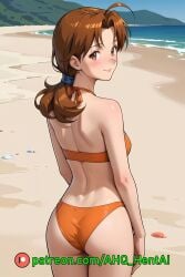 ahq_hentai ai_generated beach bikini blush breasts cute delia_ketchum_(pokemon) female medium_breasts patreon perfect_body pokemon request solo stable_diffusion