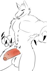 1boy erection gay jackalman male non-human non-human_only penis pose snout solo thundercats
