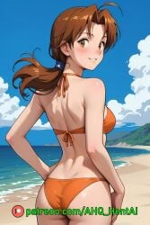 ahq_hentai ai_generated beach bikini blush breasts cute delia_ketchum_(pokemon) female medium_breasts patreon perfect_body pokemon request solo stable_diffusion