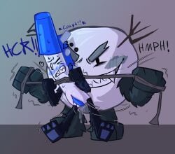 2boys battle_for_dream_island belly_bulge bfdi choking choking_while_penetrating gay gay_sex male/male male_only male_penetrating male_penetrating_male moaning object_shows paws pen_(bfdi) piercing rough_sex size_difference snowball_(bfdi) strangling suffocation tied_up