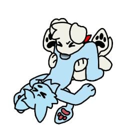 1:1 2d_animation animated anthro canid canine changed_(video_game) duo fellatio knot low_res male male/male mammal motion_tweening mushroomwolf oral penile sex short_playtime squid_dog_(changed)