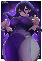 1girls big_breasts breasts clothing dress ear_piercing earrings female female_only game_freak hair hex_maniac hex_maniac_(z-a) hips huge_breasts long_hair pokemon pokemon_legends:_z-a purple_dress purple_eyes purple_hair sol-sama_d2 solo solo_female thick_thighs thighs wide_hips