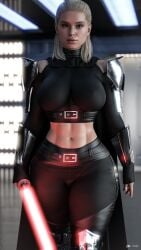 1girls 3d 3d_render abs alternate_version_available armor armored_female armored_gloves belt belt_buckle big_ass blonde_hair blurry_background bottomwear cape celebrity cga3d child_bearing_hips clothed clothed_female clothing cosplay curvaceous curvaceous_female curvaceous_figure curves curvy curvy_body curvy_female curvy_figure curvy_hips curvy_thighs daisy_ridley detailed_background disney erotichris female female_focus female_only fit fit_female front_view fully_clothed fusion fusion_character holding_object holding_weapon hourglass_figure huge_ass knee_pads large_ass light-skinned_female light_skin long_hair looking_at_viewer navel nipple_bulge pale-skinned_female pale_skin patreon_logo photorealistic realistic rey shin_hati shin_hati_(cosplay) shoulder_pads skin_tight skindentation solo solo_female solo_focus standing star_wars thick_thighs tied_hair toned toned_body toned_female topwear voluptuous voluptuous_female watermark weapon wide_hips