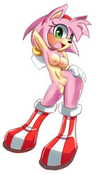 amy_rose breasts female gloves green_eyes hair hairband hedgehog looking_at_viewer nipples nude pink pink_hair pussy sega solo sonic_(series) steel_tigerwolf