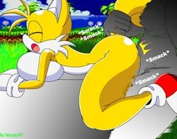 exposed_torso footwear furry genderswap handwear miles_tails_prower mostly_nude nobody147 rule_63 sex sonic_(series) sonic_the_hedgehog_(series) sonic_the_hedgehog_2 tails tailsko