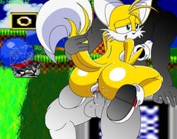 anus exposed_torso footwear fur furry furry_tail handwear interspecies miles_tails_prower mostly_nude multiple_tails nobody147 rule_63 sex sonic_(series) sonic_the_hedgehog_(series) sonic_the_hedgehog_2 tail tails tailsko vaginal vaginal_penetration