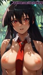 1girls abs ai_generated akame_(akame_ga_kill!) akame_ga_kill! areola areolae bare_shoulders black_hair blush breasts electroworld female female female_focus female_only highres inviting_to_sex nipples nude nude_female presenting red_eyes shiny_skin solo solo_focus sweat sweatdrop thighs uncensored upper_body voluptuous voluptuous_female wet