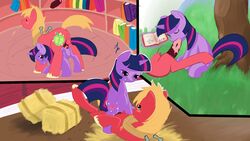 a6p anus ass balls big_macintosh_(mlp) cowgirl_position cutie_mark doggy_style equine fellatio female friendship_is_magic from_behind hair horn horse male my_little_pony oral oral_sex orange_hair penetration penis pink_hair pony purple_eyes pussy sex straight straight_hair twilight_sparkle_(mlp) two_tone_hair unicorn vaginal_penetration