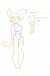 balloon dandy's_world genderbent genderswap_(mtf) half_naked inflateable looey_(dandy's_world) milky_goober