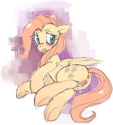 anus cum cum_in_pussy cum_inside cutie_mark equine female fluttershy_(mlp) friendship_is_magic green_eyes hair horse kunaike long_hair my_little_pony pegasus pink_hair pony pussy smooth_skin solo wings