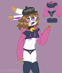 anthro bad_anatomy canela_(canelitabunny) canelitabunny female female_only happy rabbit tomboy