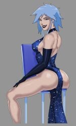 ass batman:_the_animated_series batman_(series) breasts dc_comics highres huge_ass killer_frost large_breasts muscular short_hair sunsetriders7 thick_thighs thighs