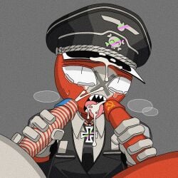 3boys clothed consensual countryhumans crying cum_drip cum_in_mouth cum_on_face cum_on_hat gay_oral nazi_germany_(countryhumans) nazi_uniform octodyer soviet_union_(countryhumans) two_dicks_one_mouth united_states_of_america_(countryhumans)