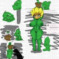 green_body grey_body plant plant_girl plants_vs_zombies plants_vs_zombies:_heroes plants_vs_zombies_2:_it's_about_tim pvz pvz_heroes