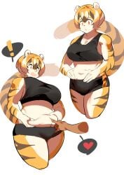 big_breasts breasts feline female furry huge_breasts mx99926 slightly_chubby tagme thick_thighs tiger tiger_girl wide_hips