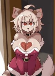 big_breasts breasts cleavage felis_(lucyfercomic) female furry huge_breasts lucyfercomic thick_thighs wide_hips