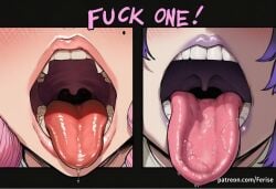 2girls ai_generated big_tongue close-up close_up demon_slayer detailed detailed_mouth female ferise focus focused high_quality high_resolution highres imminent_cumshot imminent_fellatio imminent_oral imminent_rape kanroji_mitsuri kimetsu_no_yaiba kochou_shinobu large_tongue mitsuri_kanroji mouth_shot multicolored_hair multiple_girls open_mouth pink_hair purple_hair saliva take_your_pick tongue tongue_out tongue_showing voluptuous voluptuous_female waiting waiting_for_cum waiting_for_sex waiting_her_turn wants_to_be_fucked yuri