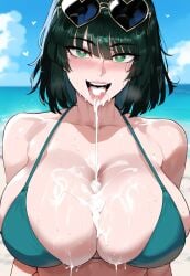 1girls ai_generated creamy_ai curvy curvy_female curvy_figure female fubuki_(one-punch_man) green_hair light-skinned_female light_skin one-punch_man short_hair tagme