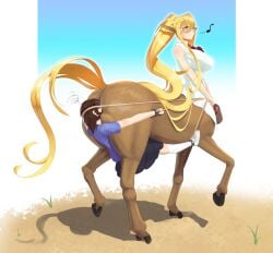 bondage breppy_(artist) centaur centorea_shianus face_in_ass fart fart_fetish fart_torture farting farting_in_face farting_on_face humiliation monster_musume_no_iru_nichijou smell