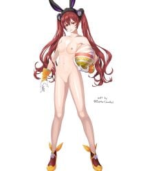 1girls angry bare_arms bare_legs bare_shoulders bettercommsoul breasts bunny_ears bunny_girl bunnysuit collarbone completely_nude easter edit egg female female_only fire_emblem fire_emblem_awakening fire_emblem_heroes frown full_body gloves legs long_hair looking_at_viewer medium_breasts naked_footwear naked_gloves nintendo nipples nude nude_female nude_filter pussy red_eyes red_hair severa_(fire_emblem) severa_(spring)_(fire_emblem) shoulders solo standing twintails very_long_hair white_background