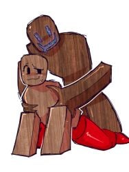 blocky_body boots boots_(regretevator) corruptstarz first_porn_of_character glevil glevil_(regretevator) hetero implied_sex mannequin no_visible_genitalia red_boots red_shoes regretevator roblox roblox_game robloxian rushed_drawing self_upload straight tagme transparent_background wood wooden_body